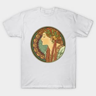 Mucha Cameo (on beige) T-Shirt